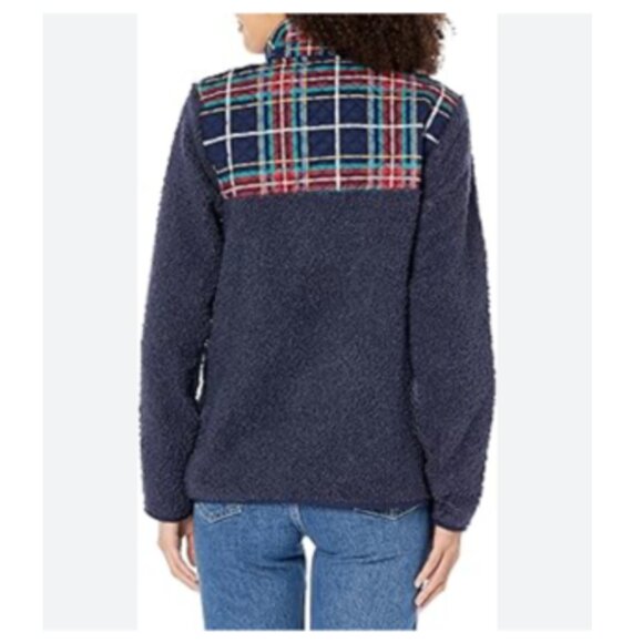 Vera Bradley Teddy Fleece Pullover Tartan Plaid - Picture 3 of 9